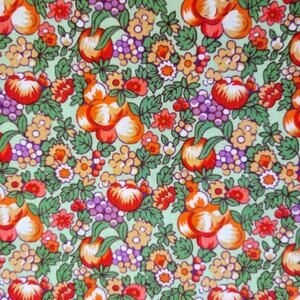 Cotton Fabric Fresh Blooms Cornucopia Packed Floral 18x43" April & Co 2010